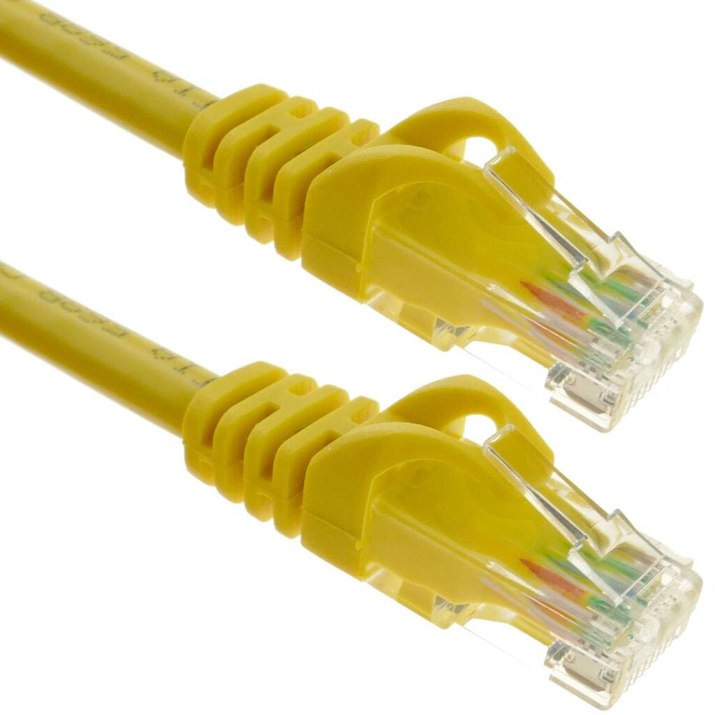 (520)  สาย LAN CAT 5E สายแลนเข้าหัวสำเร็จรูป ยาว 20 เมตร สีเหลือง