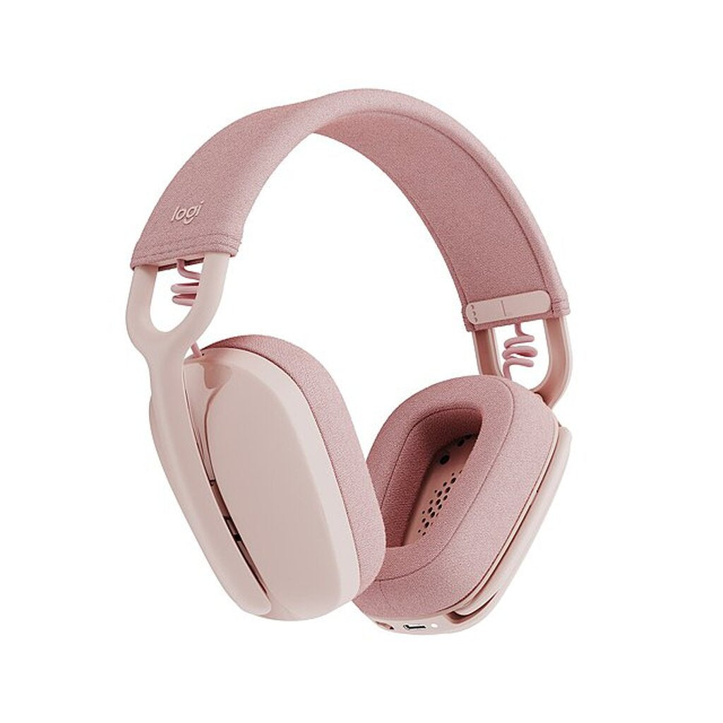 Headset Logitech Zone Vibe 100 สีชมพูRose