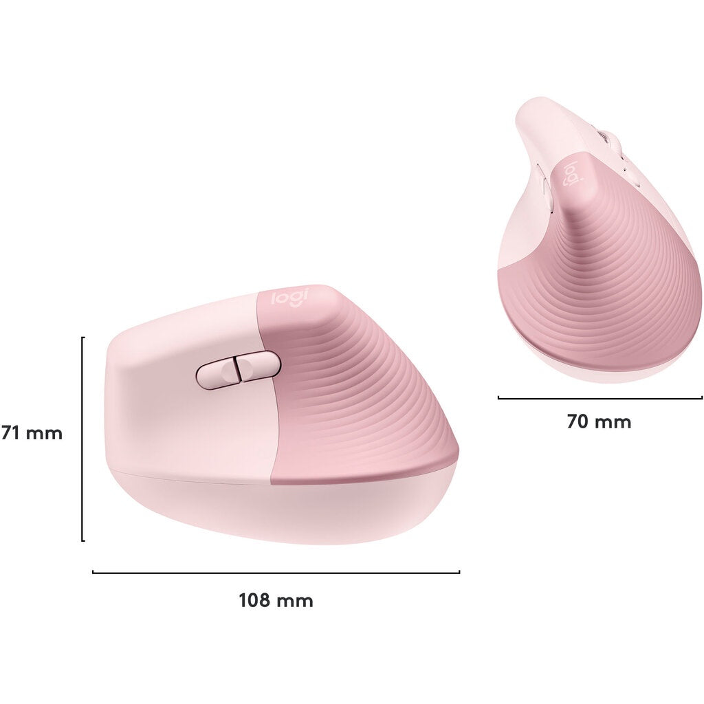 Logitech LIFT VERTICAL ERGONOMIC MOUSE Bluetooth ROSE