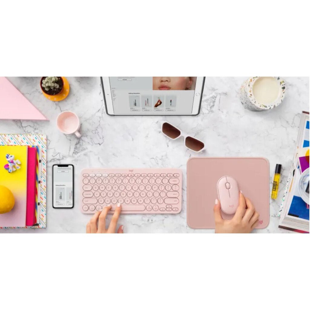 LOGITECH MOUSE PAD STUDIO SERIES ROSE แผ่นรองเมาส์