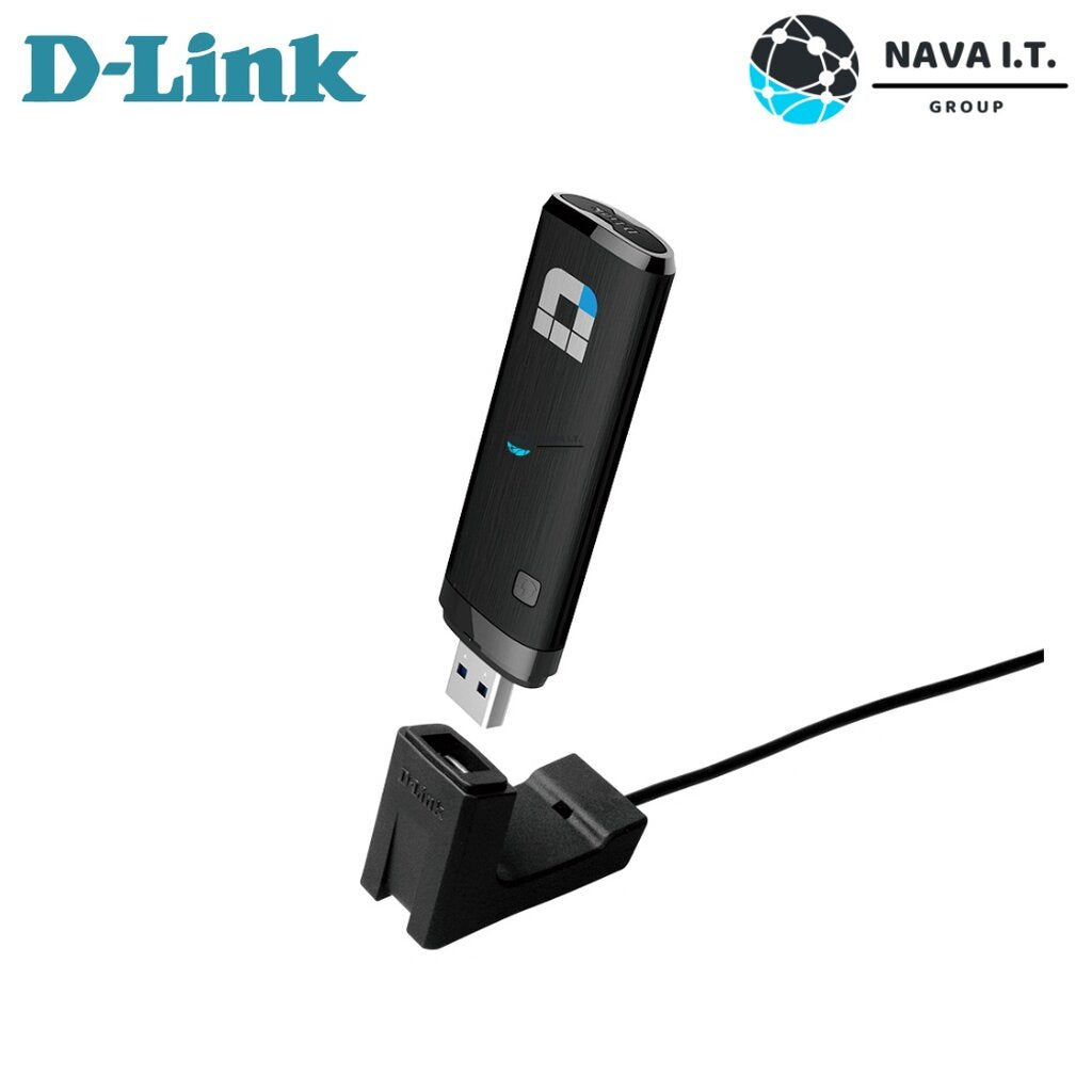 D-LINK DWA-182 DUAL BAND AC1300 HIGH GAINWIRELESS USB ADAPTER ยูเอสบีไวไฟ ประกันตลอดการใช้งาน