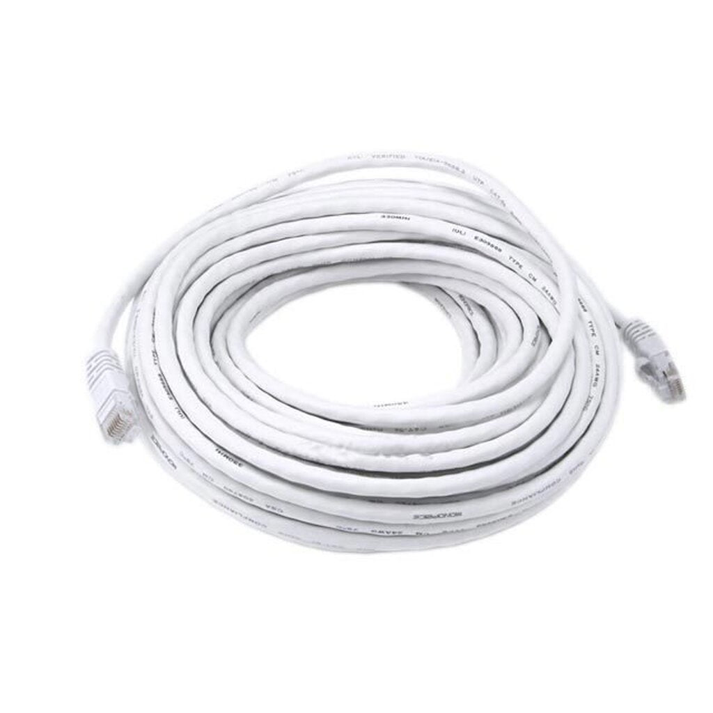 535)  สาย LAN CAT 5E สายแลนเข้าหัวสำเร็จรูป ยาว 40 เมตร สีขาว