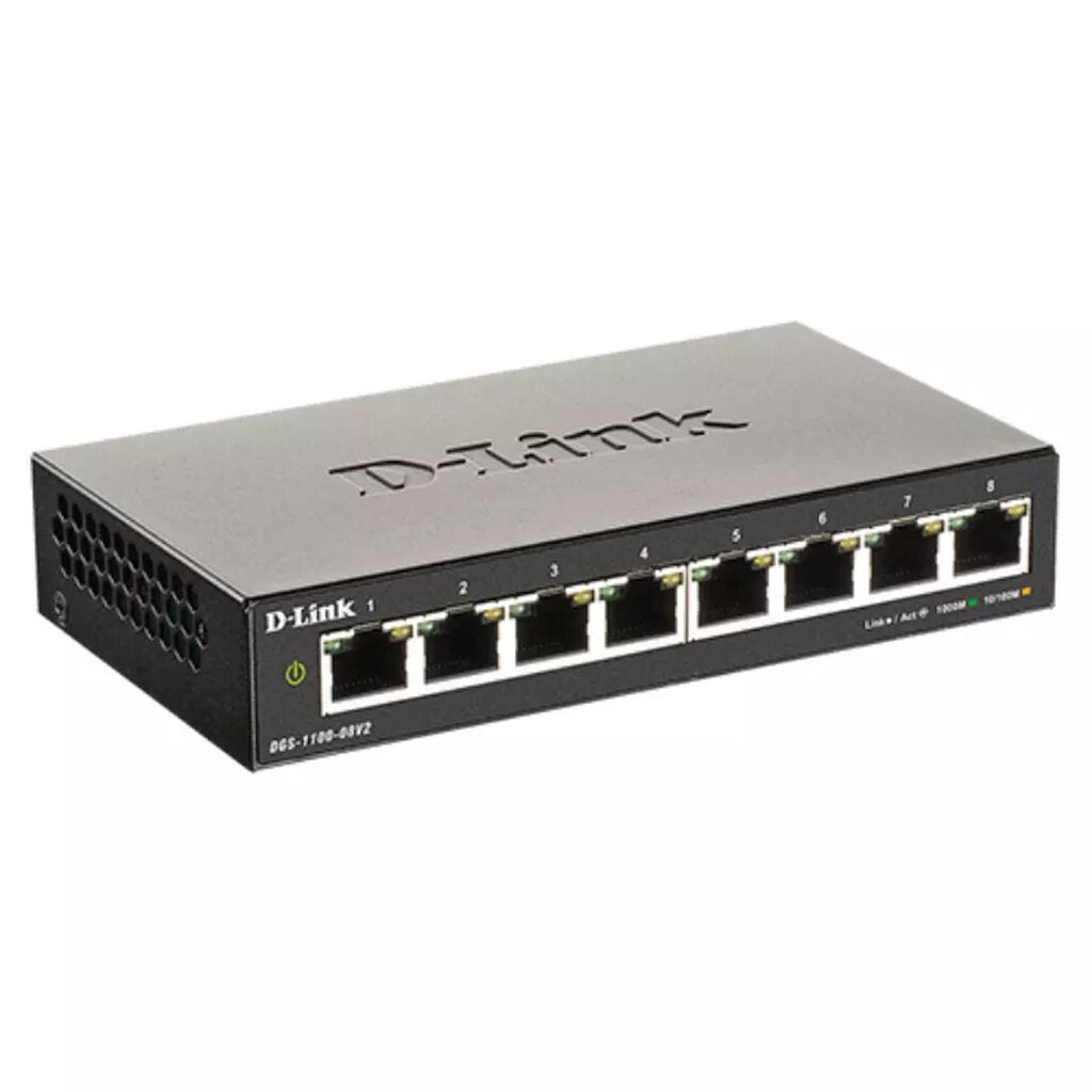 D-LINK DGS-1100-08PV2 8-PORT GIGABIT SMART MANAGED POE SWITCH LIMITED LIFETIME