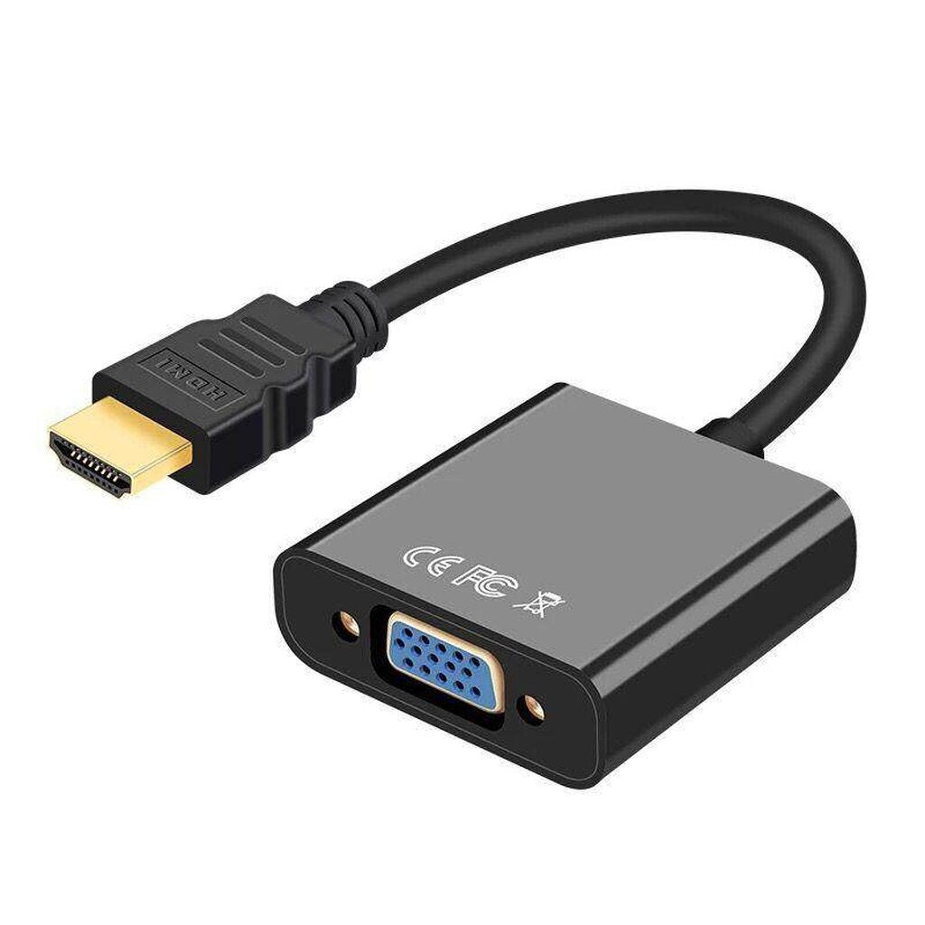 NAVA IT หัวแปลงพอร์ต HDMI TO VGA ADAPTER(สีดำ)