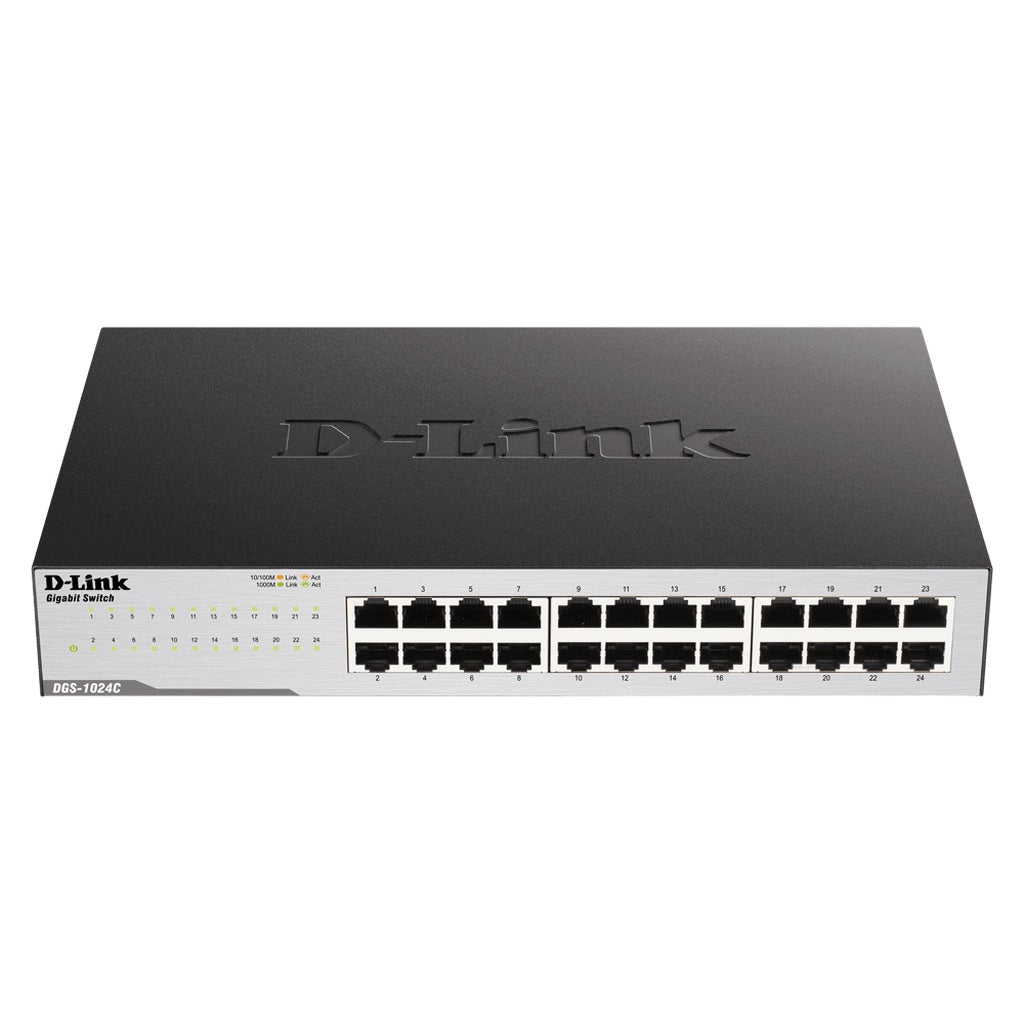 D-LINK DGS-1024C 24-PORT GIGABIT UNMANAGED SWITCH รับประกันตลอดอายุการใช้งาน