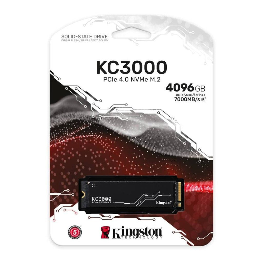 4096 GB SSD (เอสเอสดี) KINGSTON KC3000 - PCIe 4/NVMe M.2 2280 (SKC3000D/4096G)