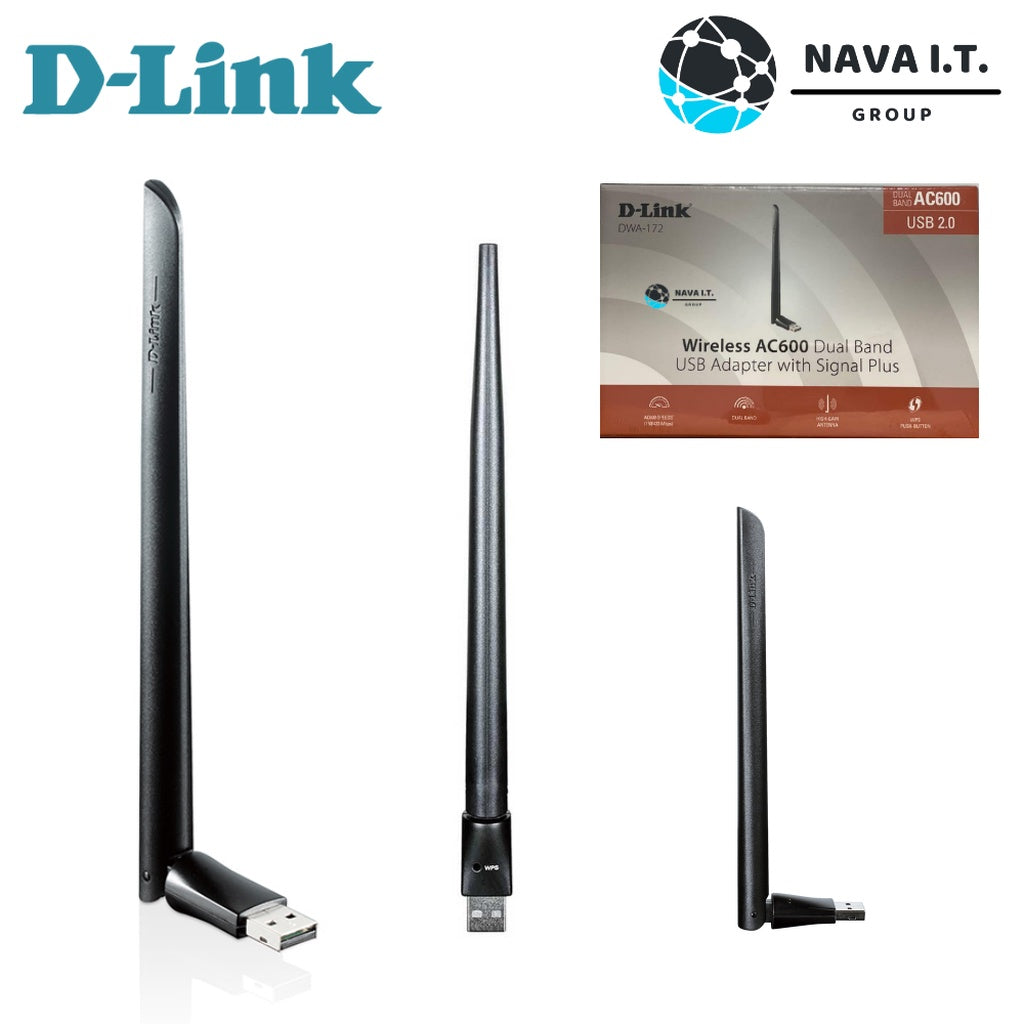 D-LINK DWA-172 DUAL BAND AC600 HIGH GAIN WIRELESS USB ADAPTER (ยูเอสบีไวไฟ) ประกันตลอดการใช้งาน