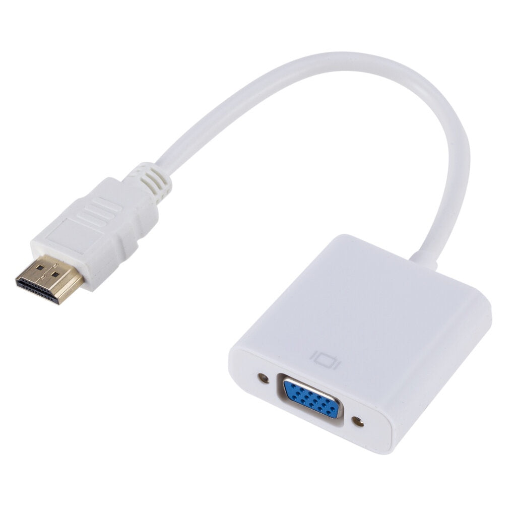 หัวแปลงพอร์ต HDMI to VGA Adapter(สีขาว)