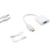 หัวแปลงพอร์ต HDMI to VGA+AUX+MICRO USB สีขาว Converter Adapter