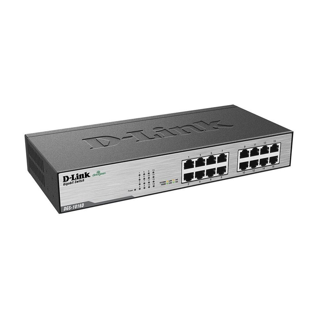 D-LINK DES-1016D 16-PORT 10/100MBPS UNMANAGED SWITCH METALIC RACKMOUNTABLE