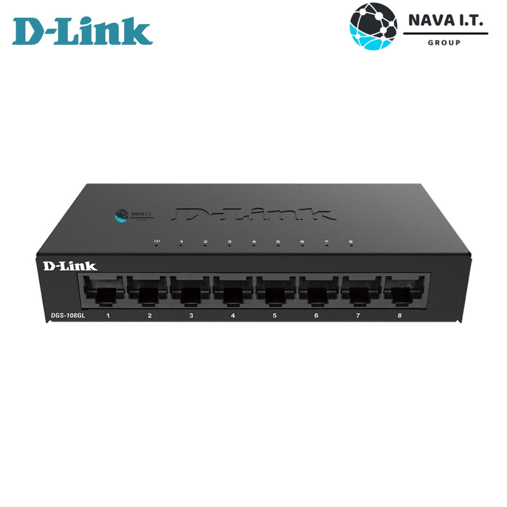 D-LINK DGS-108GL 8 PORT GIGABIT METAL UNMANAGED DESKTOP SWITCH ประกันตลอดการใช้งาน
