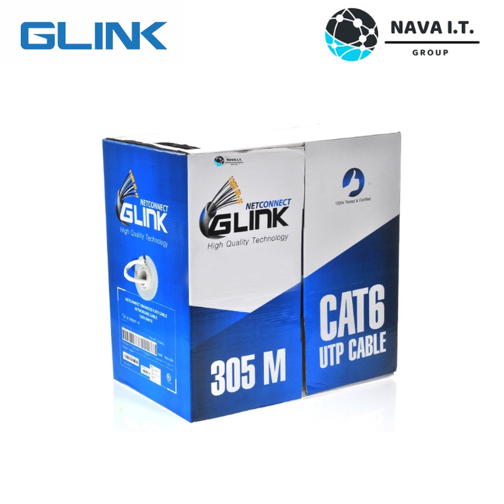 GLINK GL6003 สายแลนภายใน INDOOR CAT6 UTP CABLE ความยาว 305 เมตร