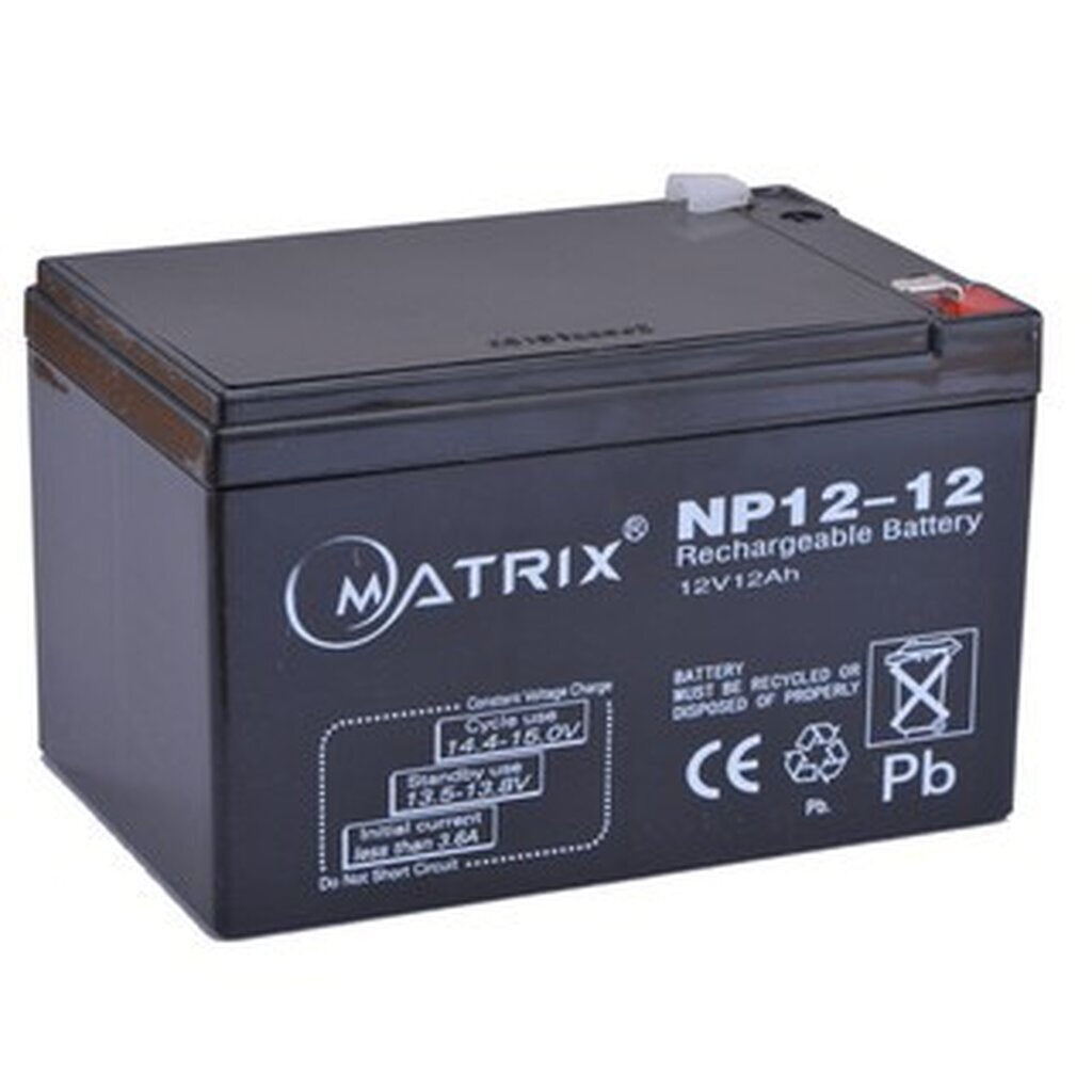 แบตเตอรี่แห้ง MATRIX 12Ah/12V ups แบตสำรอง แบตยูพีเอส แบตเตอรี่ 12v ups