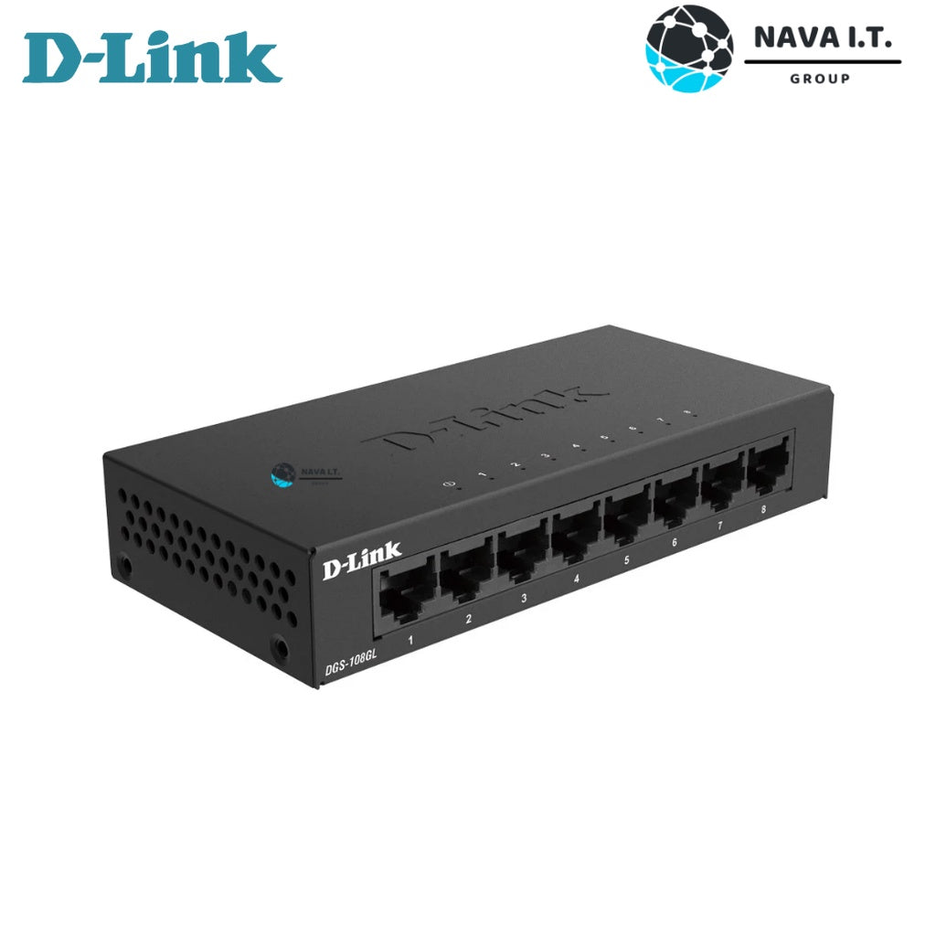 D-LINK DGS-108GL 8 PORT GIGABIT METAL UNMANAGED DESKTOP SWITCH ประกันตลอดการใช้งาน
