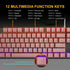 OKER K428 PINK KEYBOARD GAMING MECHANICAL BACKLIT BLUESWITCH