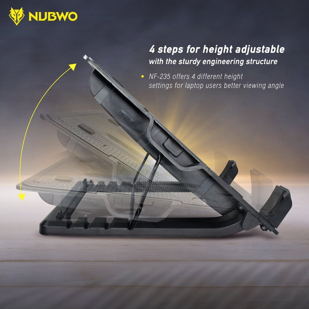 NUBWO NF-235 KARISHMA COOLING PAD (อุปกรณ์ระบายความร้อนโน้ตบุ๊ค) (BLACK) ประกัน 1 ปี