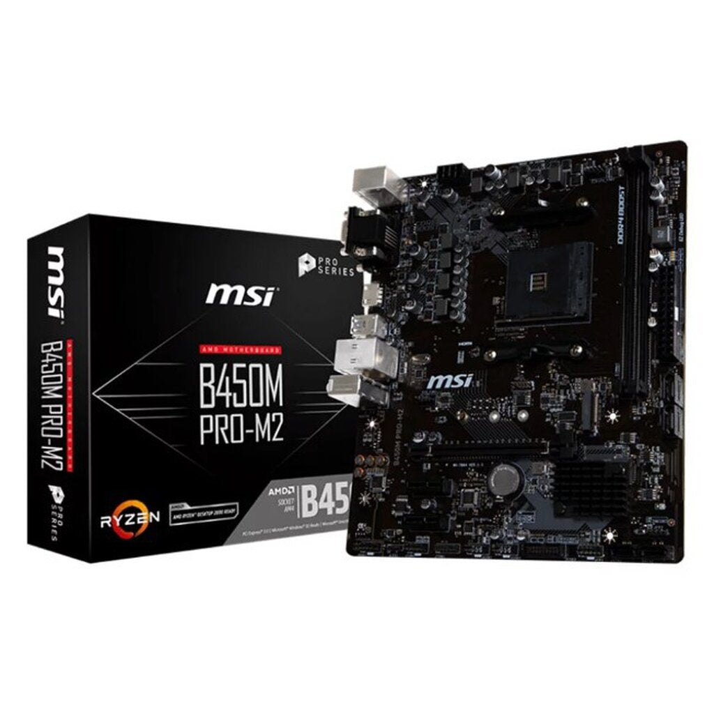 MSI MAINBOARD (เมนบอร์ด) AM4 B450M PRO-M2