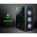 EGA TYPE C3 เคส GAMING PC CASE BLACK/WHITE แถมพัดลม ARGB 3 ตัว สามารถปรับไฟได้ ประกัน2 ปี