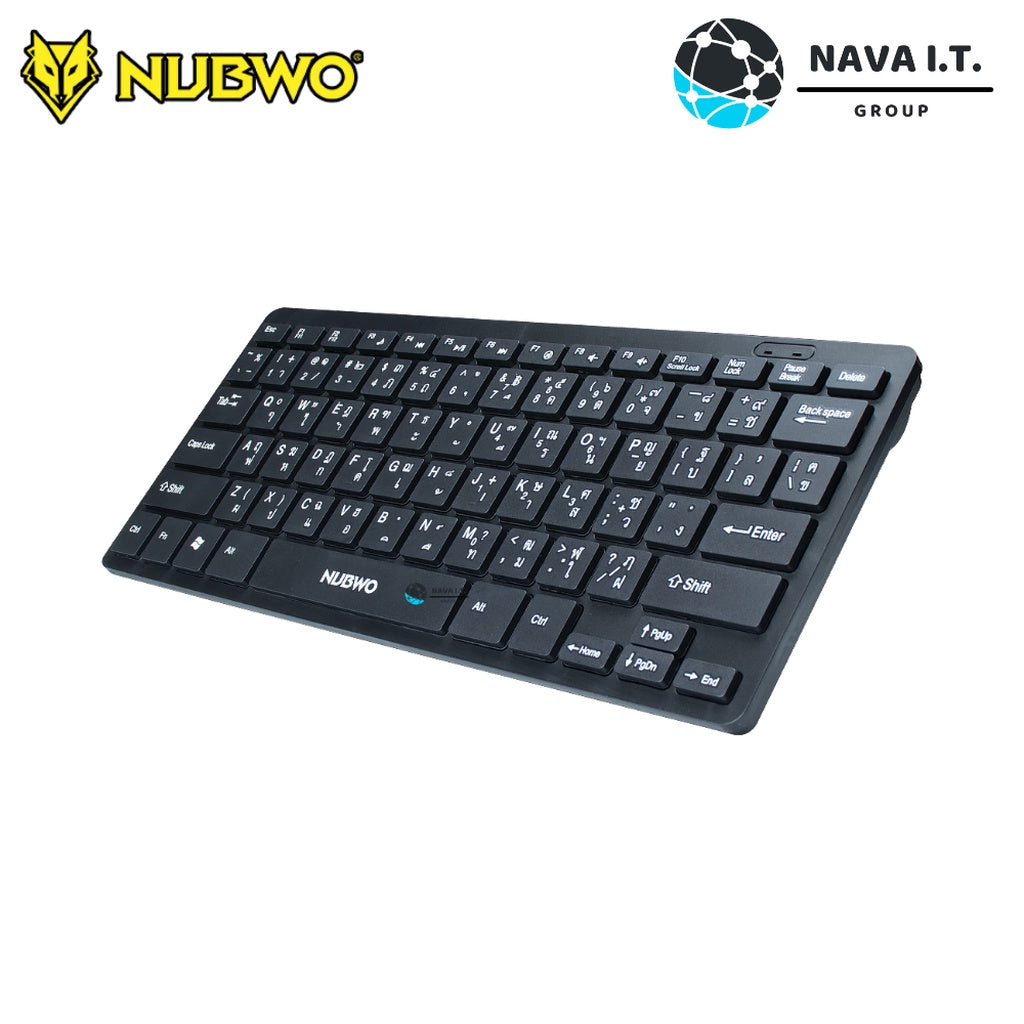 NUBWO NK-35 BLACK MERCURY PORTABLE BUSINESS KEYBOARD คีย์บอร์ด USB ประกันศูนย์ 1 ปี