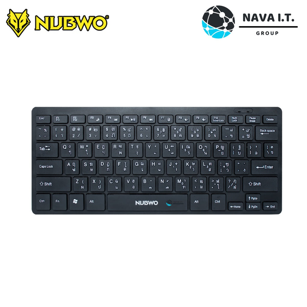 NUBWO NK-35 BLACK MERCURY PORTABLE BUSINESS KEYBOARD คีย์บอร์ด USB ประกันศูนย์ 1 ปี