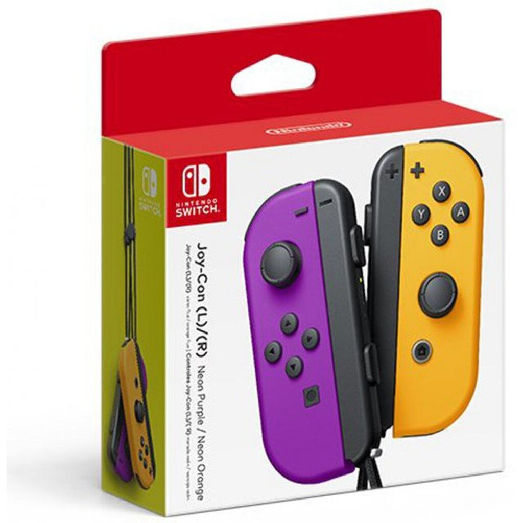 Nintendo Switch Joy Con Controller Neon Purple & Neon Orange