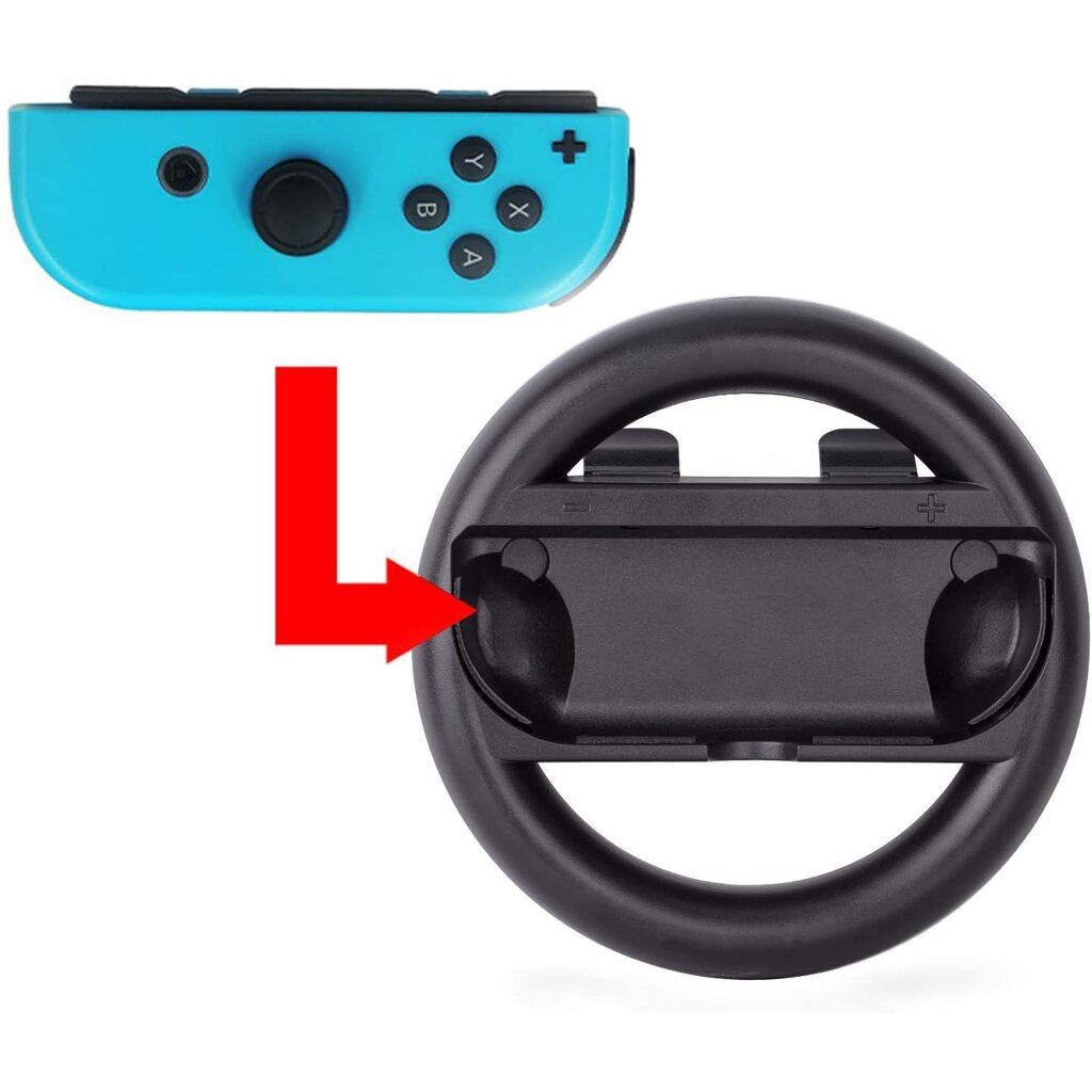 Nintendo Switch: Joy‑Con Wheel Set of 2 นินเทนโด้ สวิตช์ จอยคอน อุปกรณ์เสริมพวงมาลัย