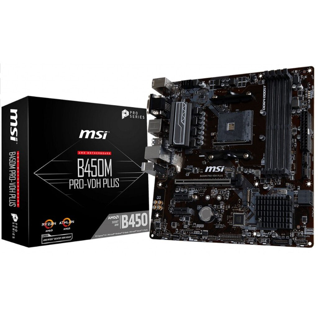 MSI MAINBOARD (เมนบอร์ด) AM4 B450M PRO-VDH PLUS