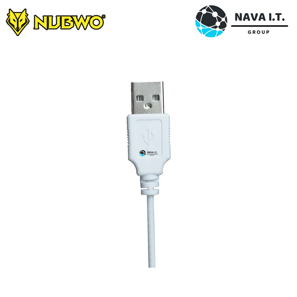 NUBWO NK-35 WHITE MERCURY PORTABLE BUSINESS KEYBOARD คีย์บอร์ดUSB ประกันศูนย์ 1 ปี