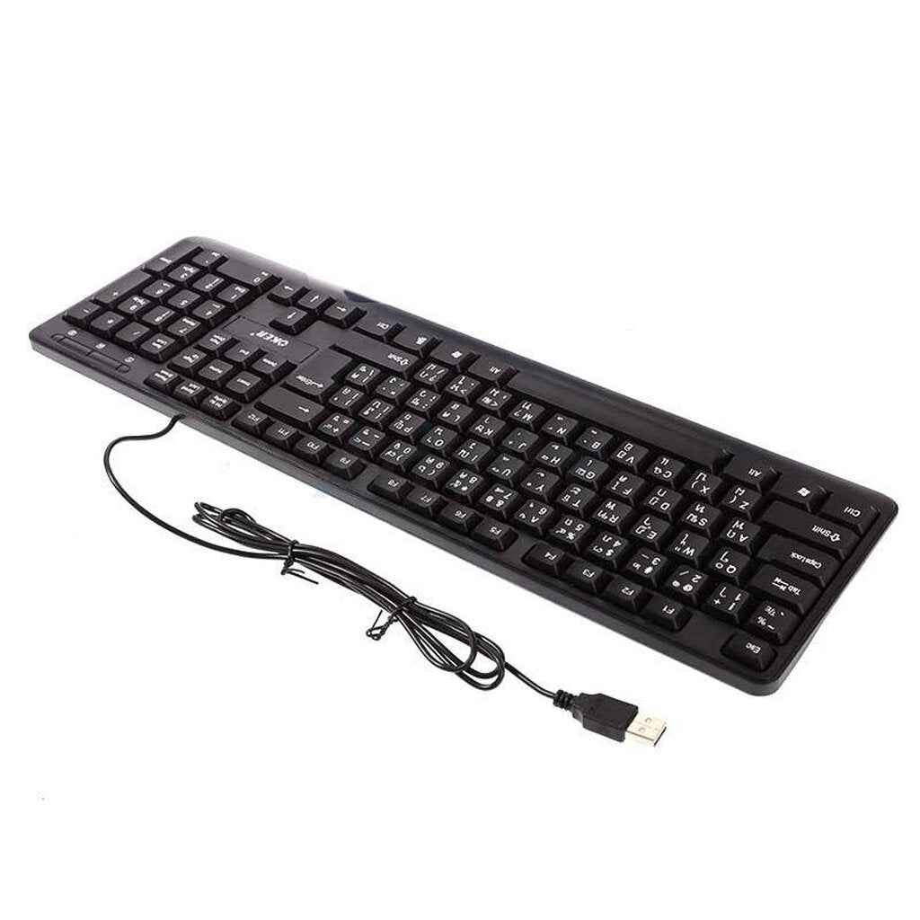 OKER KB-318 SLIM+DESKTOP KEYBOARD USB WATERPOOF KEYBOARD รับประกัน 1ปี