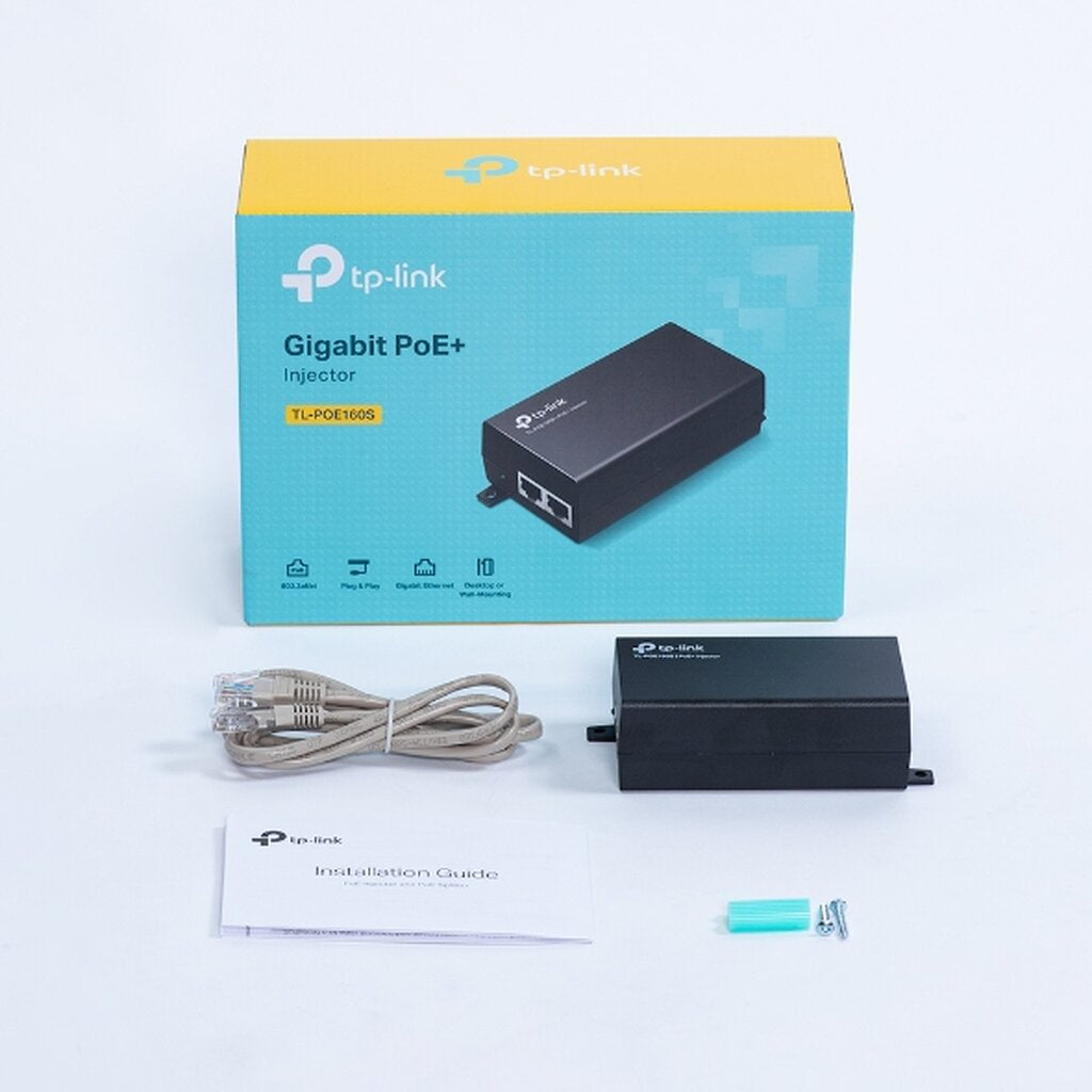 TP-LINK TL-POE160S POE+ INJECTOR POWER OVER ETHERNET ADAPTER 48V