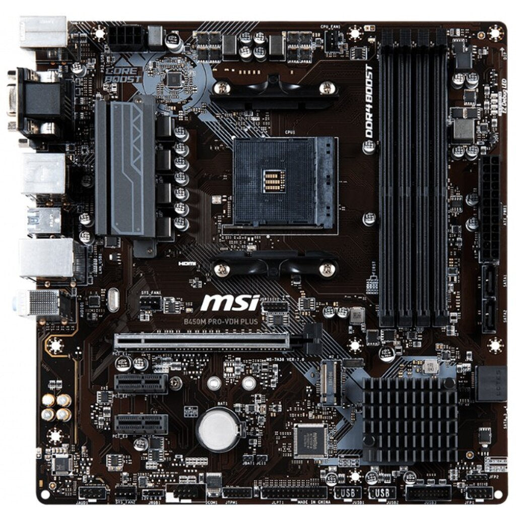 MSI MAINBOARD (เมนบอร์ด) AM4 B450M PRO-VDH PLUS