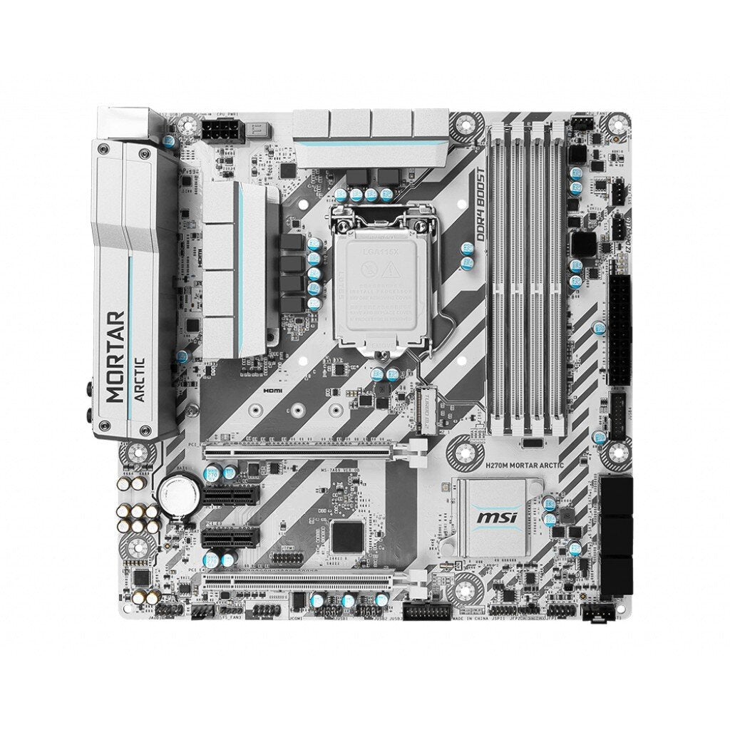 MSI MAINBOARD (เมนบอร์ด) 1151 H270M MORTAR ARCTIC