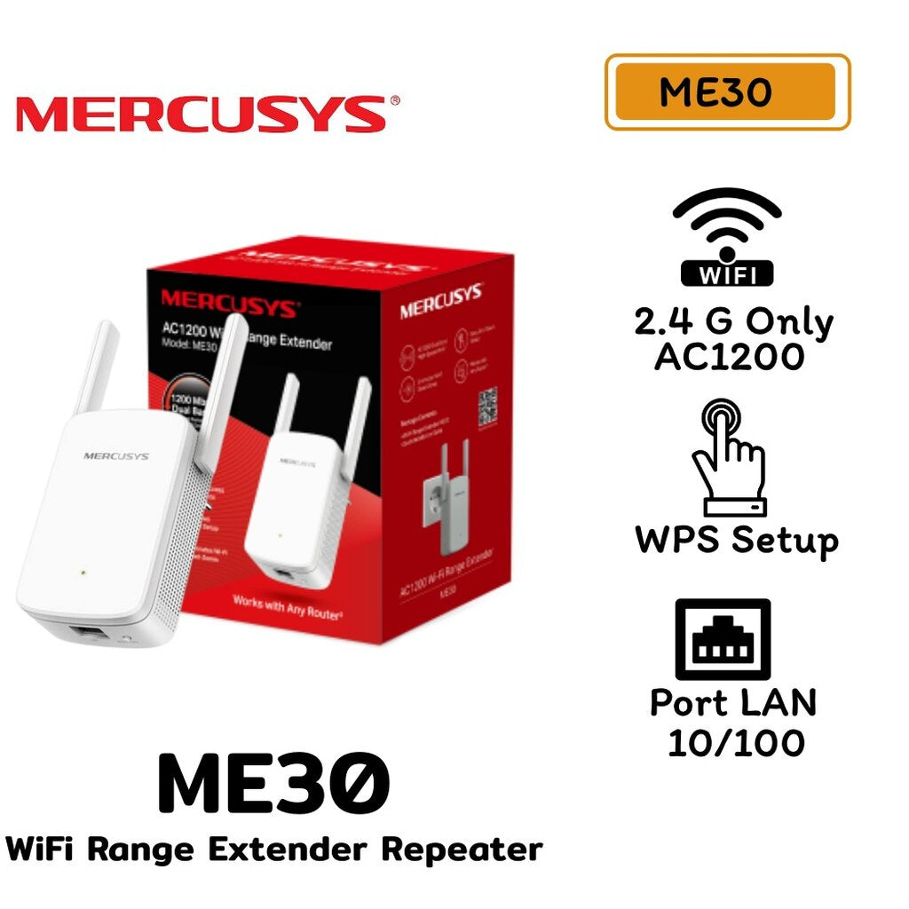 MERCUSYS MW300RE / ME30 ตัวขยายสัญญาณ WIFI AMPLIFIER WIFI RANGE EXTENDER REPEATER ประกัน 3ปี