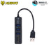 NUBWO NCR-100 BLACK USB HUB (ยูเอสบีฮับ) HUB 3 PORTS + 1CARD READER SD, TF ประกัน 1 ปี