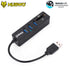 NUBWO NCR-100 BLACK USB HUB (ยูเอสบีฮับ) HUB 3 PORTS + 1CARD READER SD, TF ประกัน 1 ปี