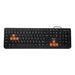 OKER KB-318 BLACK/ORANGE SLIM+DESKTOP KEYBOARD USB WATERPOOF KEYBOARD