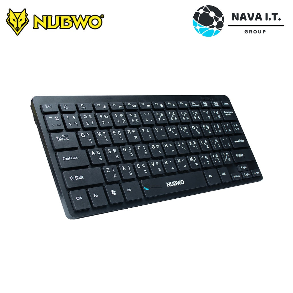 NUBWO NK-35 BLACK MERCURY PORTABLE BUSINESS KEYBOARD คีย์บอร์ด USB ประกันศูนย์ 1 ปี