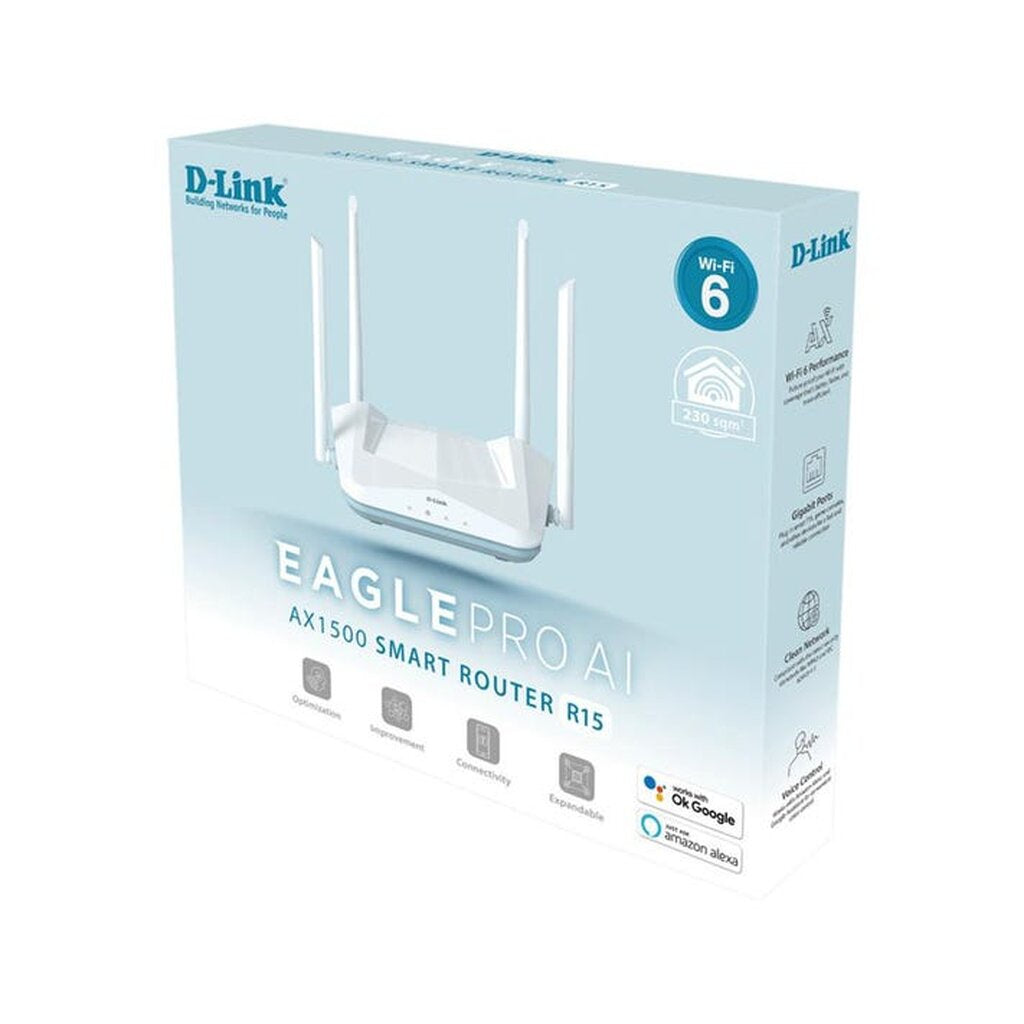 D-LINK EAGLE PRO AI R15 AX1500 SMART ROUTER เร้าเตอร์ WI-FI 6 ที่มาพร้อมกับ AI ในตัว