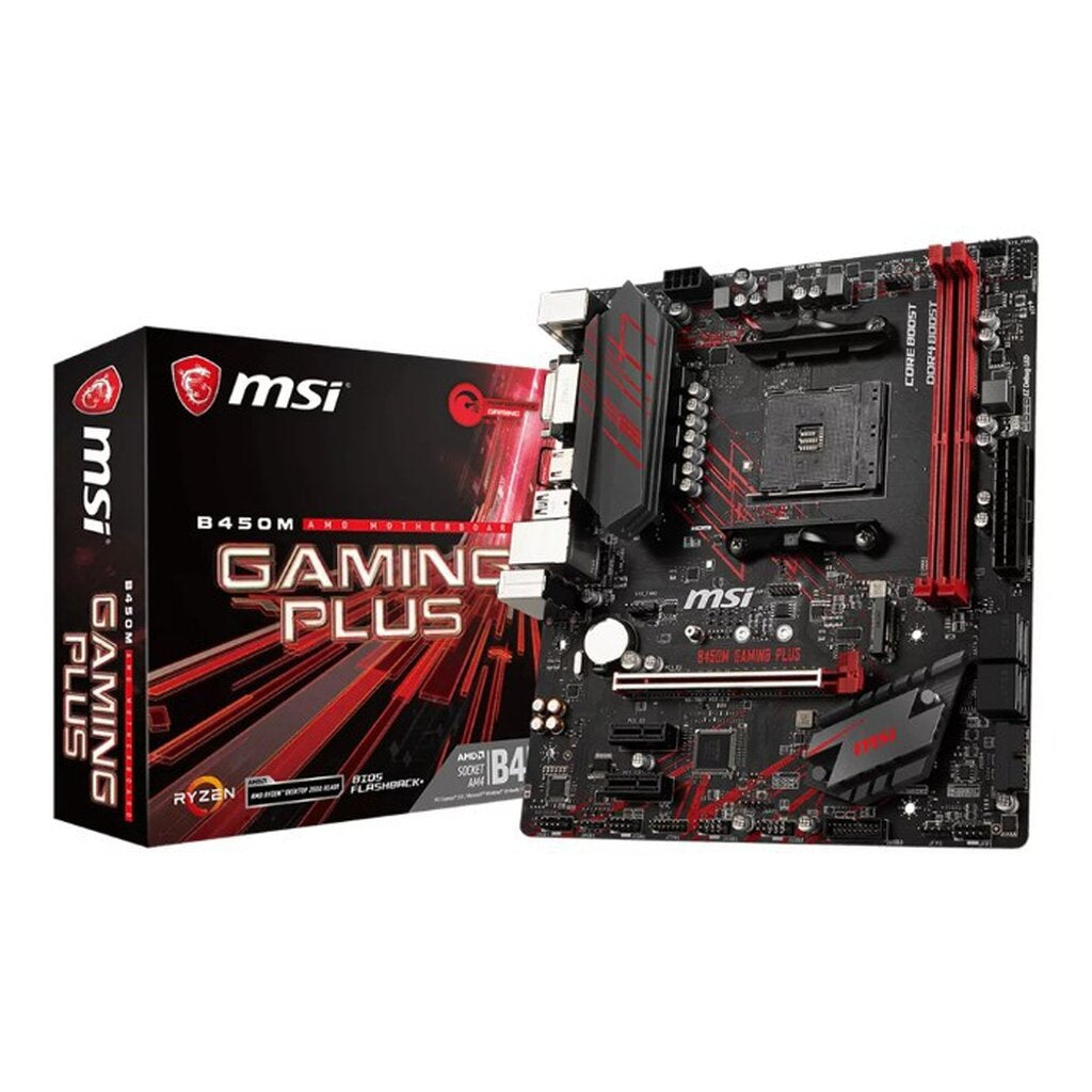 MSI MAINBOARD (เมนบอร์ด) AM4 B450M GAMING PLUS