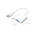 หัวแปลงพอร์ต HDMI TO VGA+AUX(สีขาว) แถมสายAUX Converter Adapter
