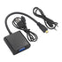 หัวแปลงพอร์ต HDMI to VGA+AUX+MICRO USB สีดำ Converter Adapter