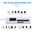 OKER C-1505 BLACK USB CARD R/W TWO IN ONE CARD READER+HUB รับประกัน 1ปี