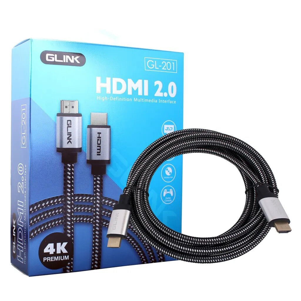 GLINK GL-201 GL201 Cable สายHDMI 4K (V.2.0) M/M ขนาด 3 เมตร