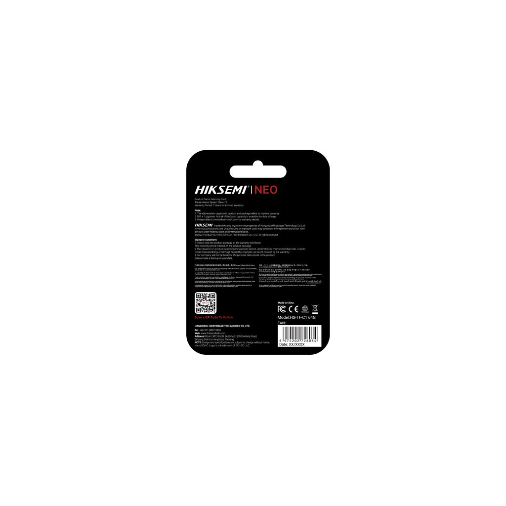 64 GB HIKSEMI NEO TF C1 CLASS 10