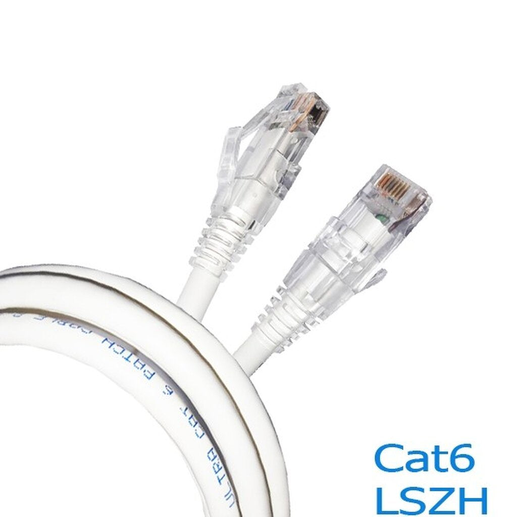 LINK US-5102LZ-1 2M. สีขาว CAT 6 RJ45-RJ45 UTP PATCH CORD LSZH