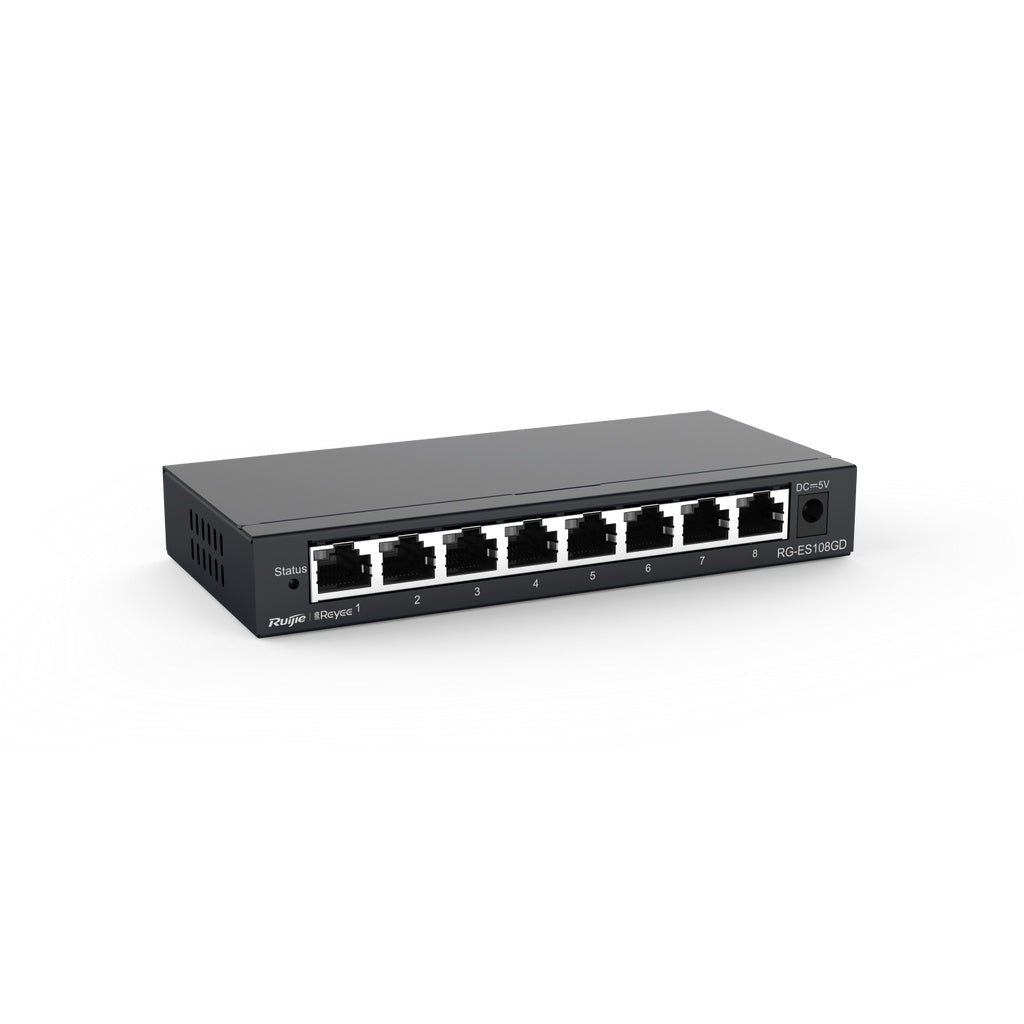 RUIJIE RG-ES108GD 8-PORT 10/100/1000MBPS UNMANAGED NON-POE SWITCH