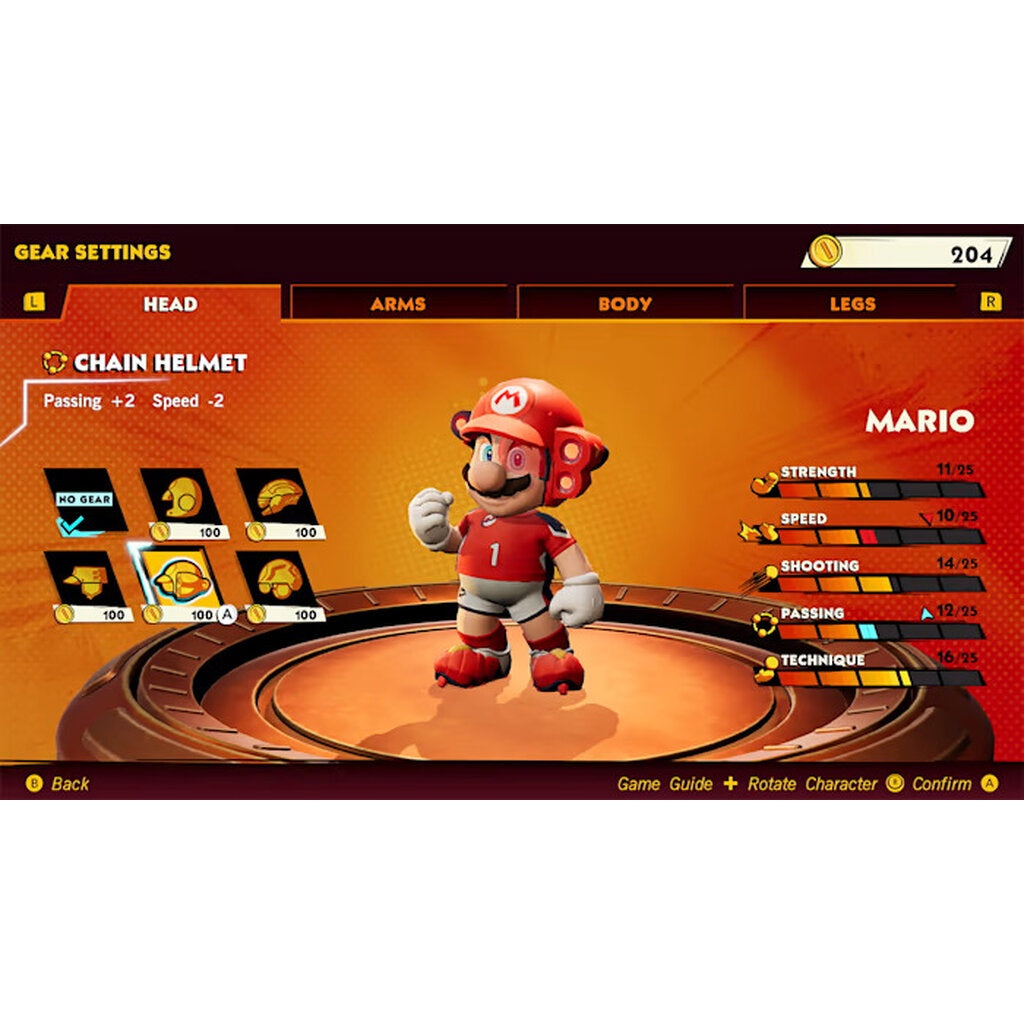 Mario Strikers Battle Switch แผ่นเกม Nintendo Joy-Con