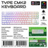 EGA TYPE CMK2 BLUE SWITCH (WHITE) GAMING KEYBOARD TKL 80% รับประกัน 2ปี