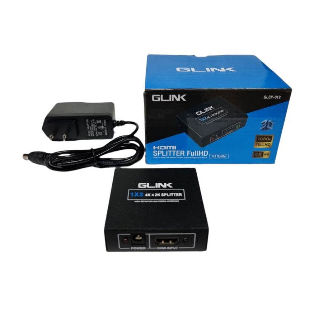 (950) GLINK GLSP-012 4K HDMI SPLITTER GLINK 1:2 PORT 4K FULLHD 1080P รับประกัน 1ปี