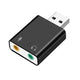 USB SOUND CARD สีดำ 7.1 Usb To 3.5 มม. Adapter สำหรับ PC แล็ปท็อป